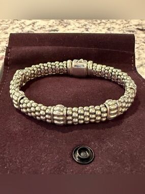 Lagos Fluted Beaded Bracelet | 9mm
